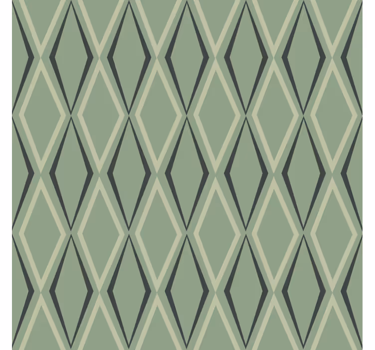 Rolgordijn vintage groene diamanten jaren 30 - TenStickers