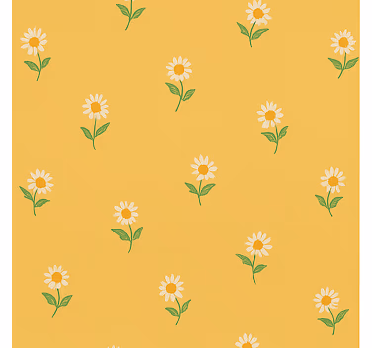 Rolgordijn vintage ontwerp met madeliefjes uit de jaren 40 - TenStickers