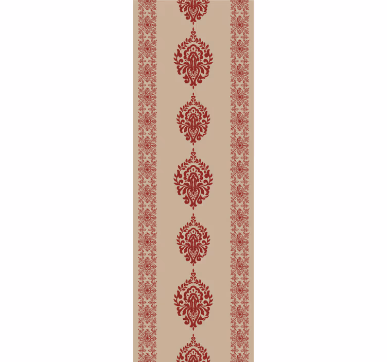 Rolgordijn vintage elegante rode patronen - TenStickers
