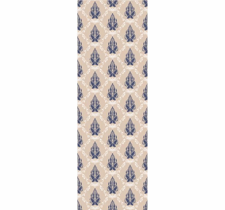 Rolgordijn vintage met bladachtige bloemenmotief - TenStickers
