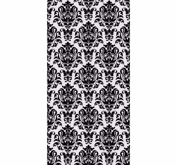 Rolgordijn vintage elegant monochroom patroon - TenStickers