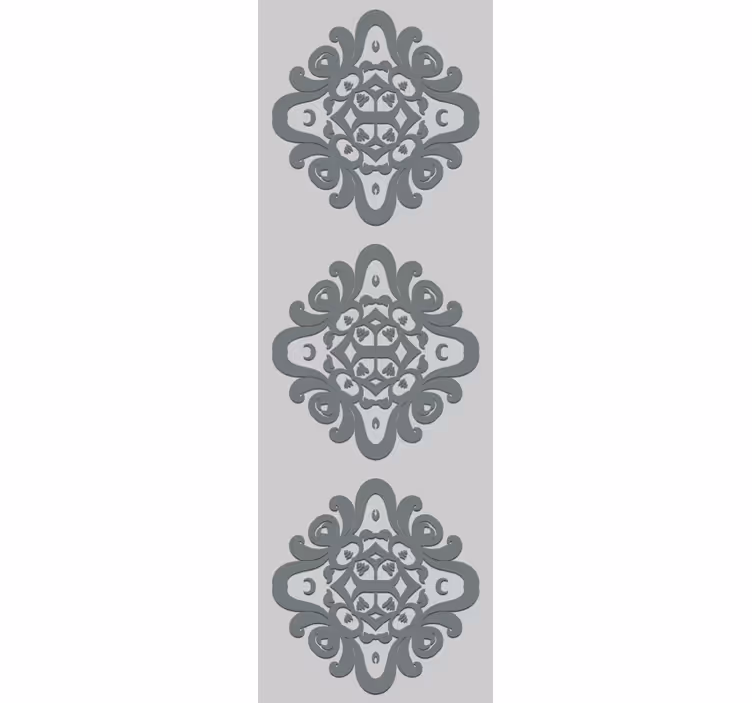 Rolgordijn vintage met ingewikkelde bloempatronen - TenStickers