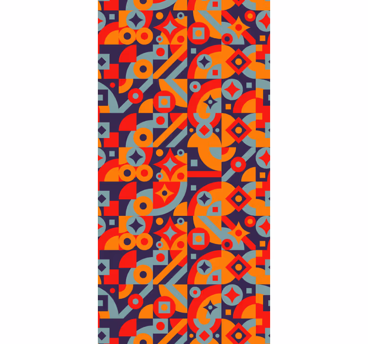 Rolgordijn vintage met geometrische motieven - TenStickers