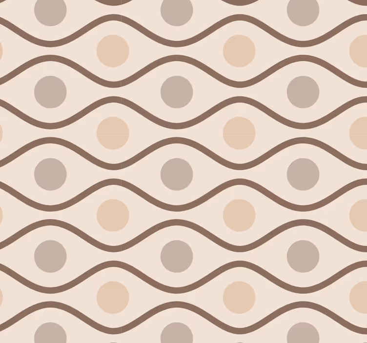 Rolgordijn vintage beige jaren 70 - TenStickers
