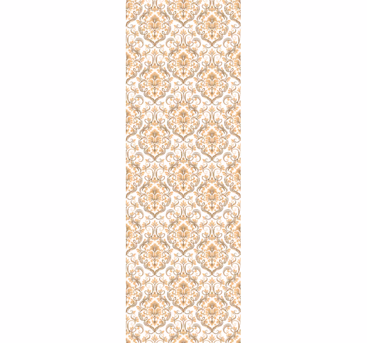 Rolgordijn vintage in wit en goud mandala stijl - TenStickers