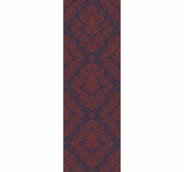 Rolgordijn vintage rood en paars patroon - TenStickers