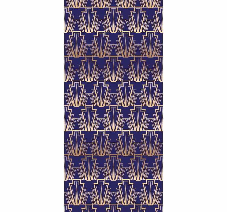 Rolgordijn vintage gouden kunstdecor patroon - TenStickers