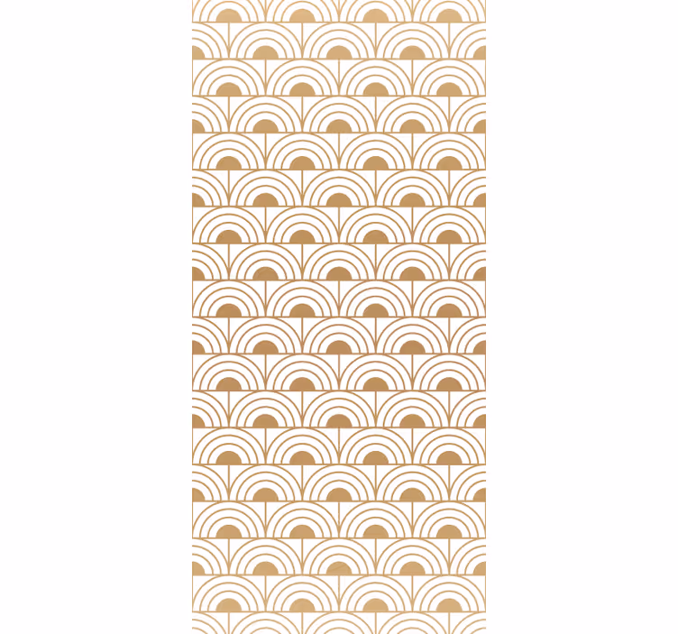 Rolgordijn vintage goud verloop boog decor patroon - TenStickers