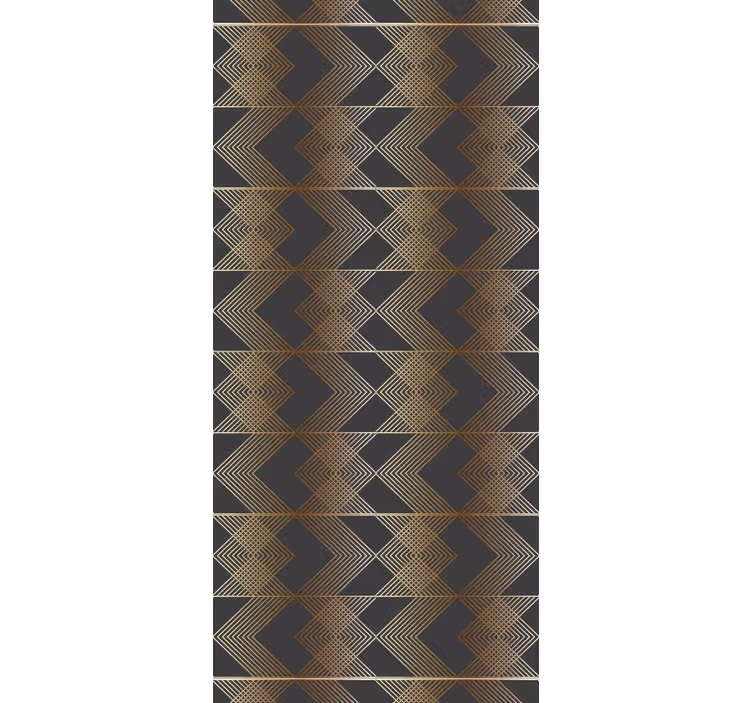 Rolgordijn vintage gouden verloop lijnen decor patroon - TenStickers