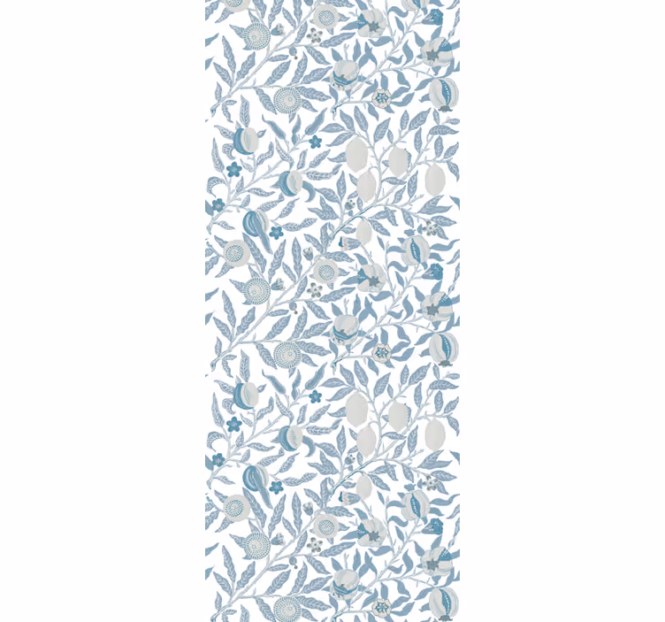 Rolgordijn vintage blauwe bloemen victoriaans stijl - TenStickers