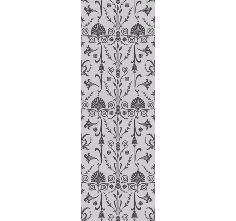 Rolgordijn vintage grijs bloemenpatroon in franse stijl - TenStickers