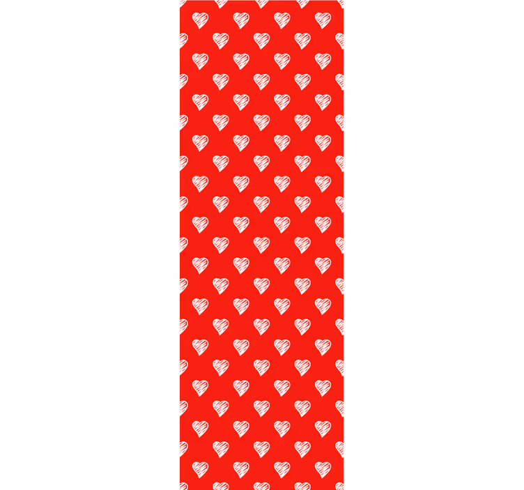 Rolgordijn vintage naadloos patroon van harten lijnen - TenStickers