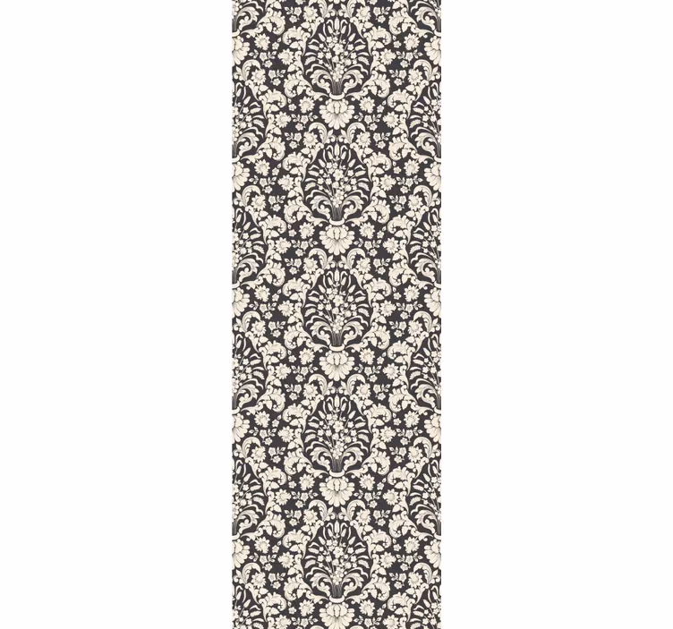 Rolgordijn vintage met bloemenpatroon - TenStickers