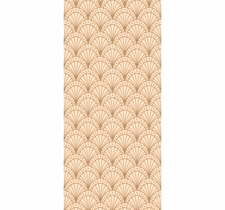 Rolgordijn vintage goud oesters kunst decor patroon - TenStickers