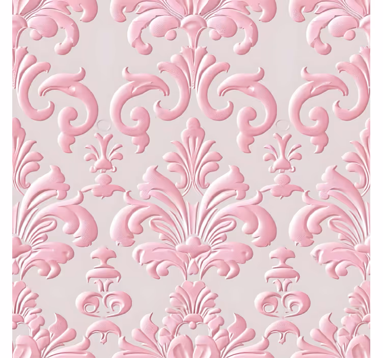 Rolgordijn vintage roze patroon - TenStickers
