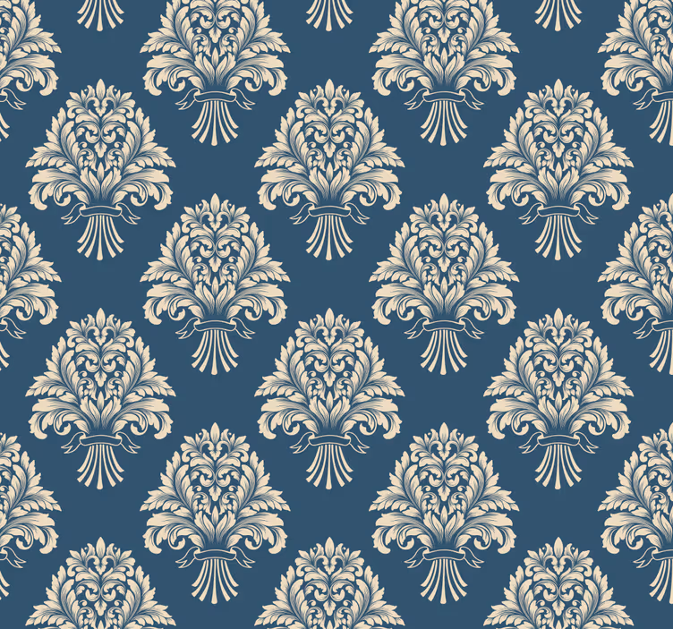 Rolgordijn vintage barokke bloemenprint - TenStickers