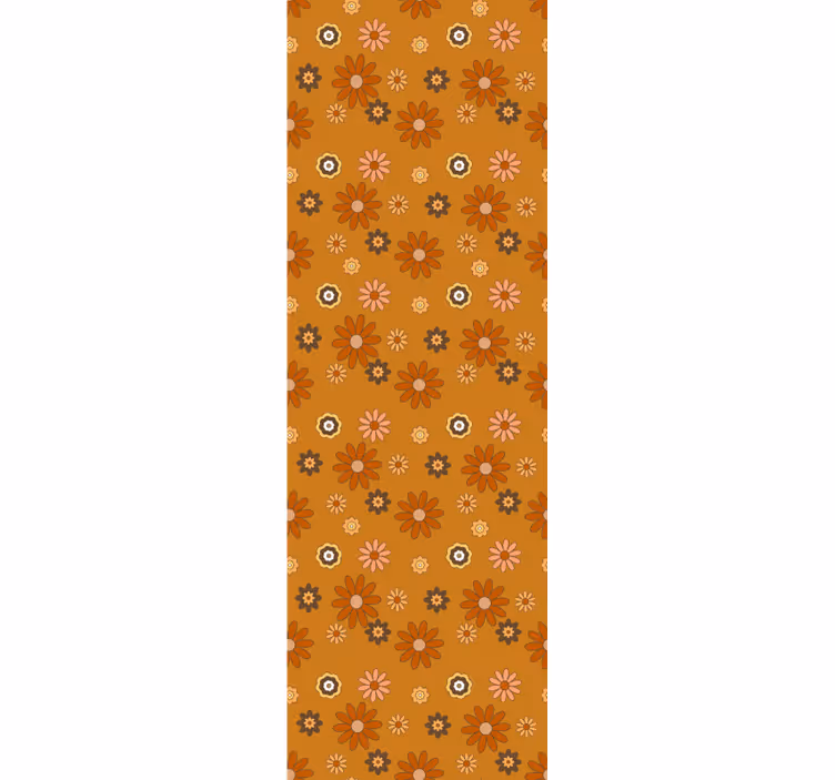 Rolgordijn vintage 60s bloemenkracht - TenStickers