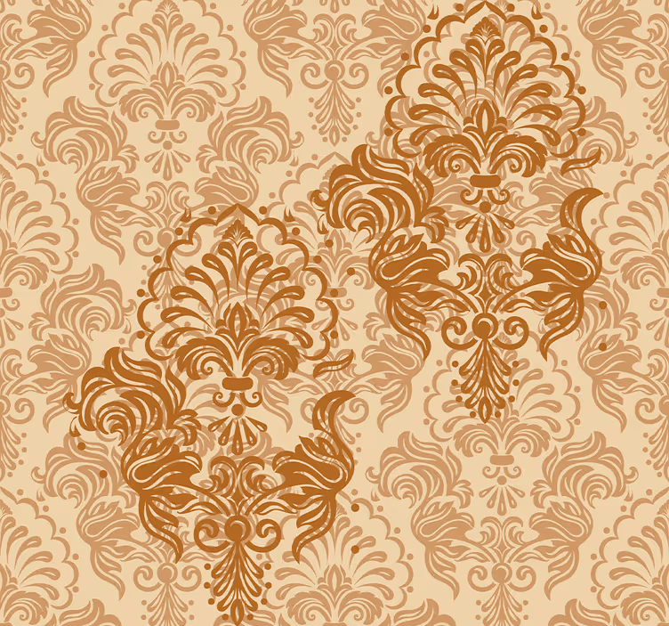 Rolgordijn vintage oud warm gekleurd vervaagd patroon - TenStickers