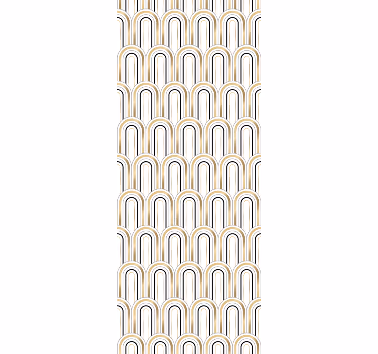 Rolgordijn vintage art deco geometrische figuren - TenStickers
