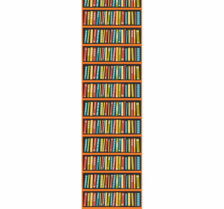 Rolgordijn vintage volle kleurrijke bibliotheek - TenStickers