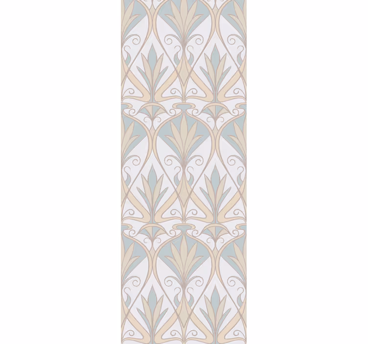 Rolgordijn vintage botanisch retro bloemenpatroon - TenStickers