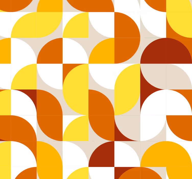 Rolgordijn vintage oranje en geel - TenStickers