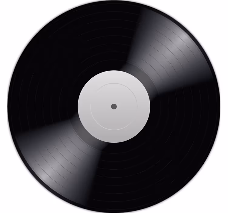 Zwart rolgordijn vinylvloerkleed vinylschijf - TenStickers