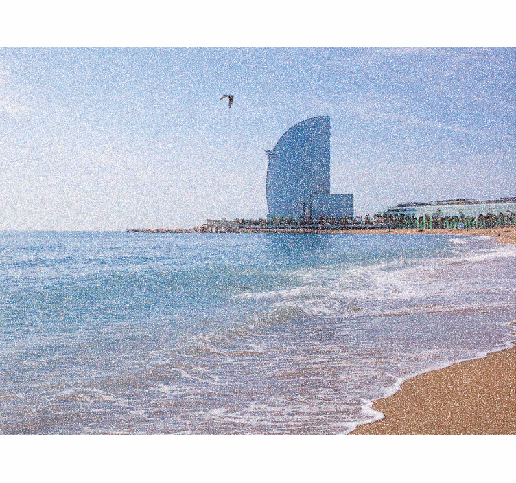 Rolgordijn woonkamer vela hotel in la barceloneta - TenStickers