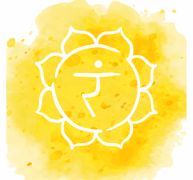 Rolgordijn woonkamer solar plexus chakra symbool - TenStickers