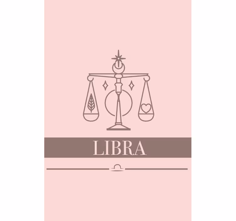 Rolgordijn woonkamer libra roze sterrenbeeld ontwerp - TenStickers