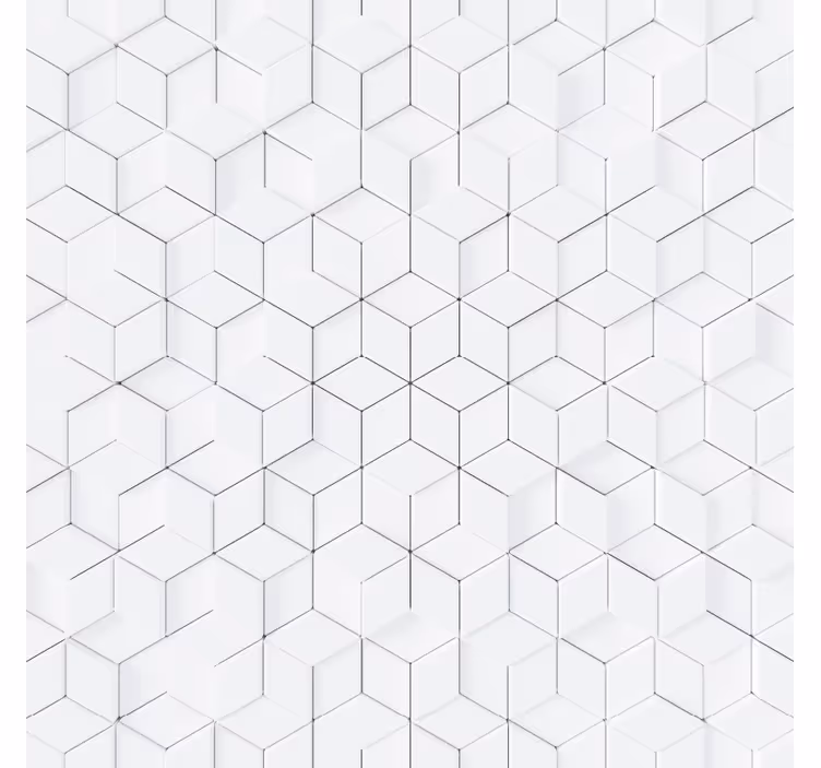 Wit rolgordijn met geometrisch patroon - TenStickers