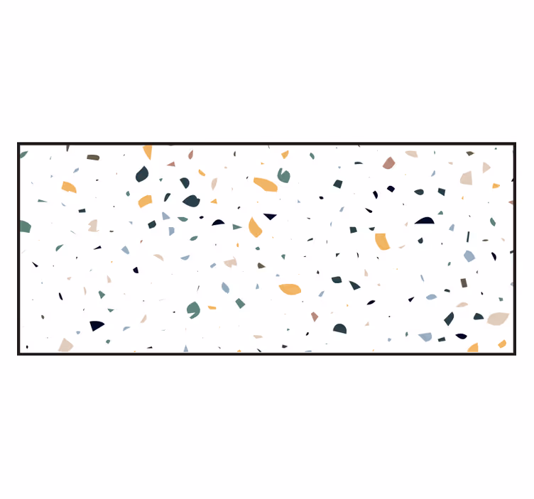 Wit rolgordijn terrazzo wit - TenStickers