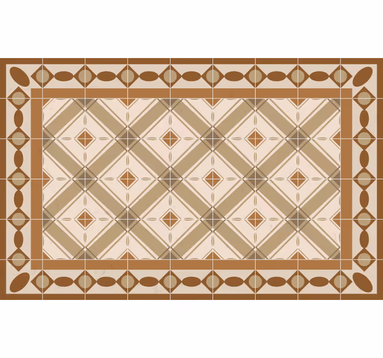 Rolgordijn beige met portugese tegels - TenStickers