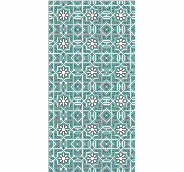 Raambekleding slaapkamer groen bloemenpatroon - TenStickers