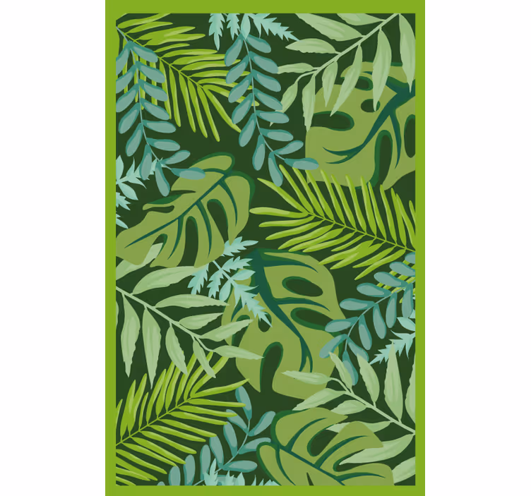 Raambekleding slaapkamer jungle bladeren - TenStickers