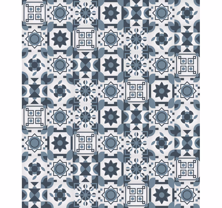 Raambekleding slaapkamer geometrisch tegelpatroon - TenStickers