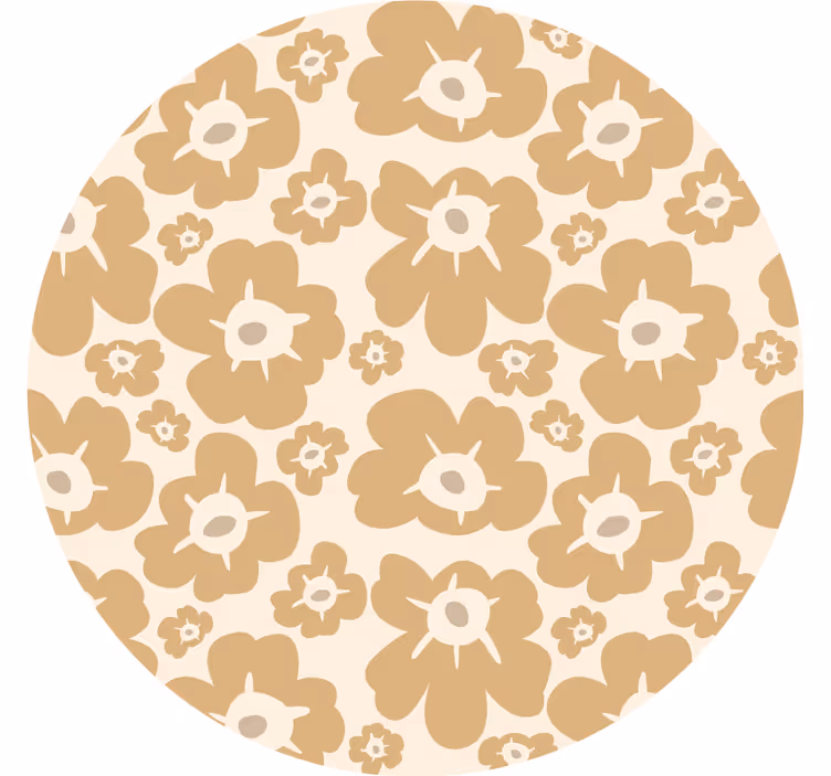 Raambekleding slaapkamer beige klaprozen - TenStickers