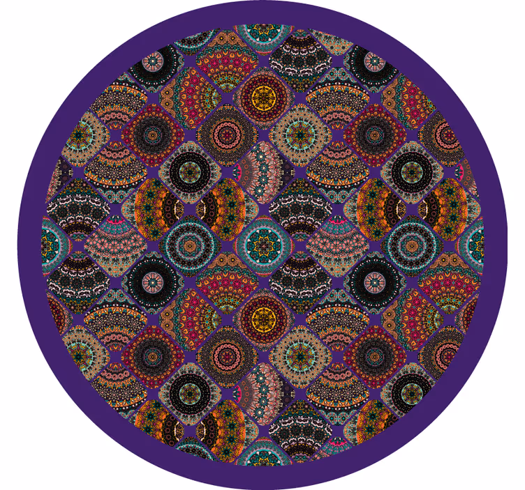 Raambekleding slaapkamer vintage kleurrijk patchwork - TenStickers