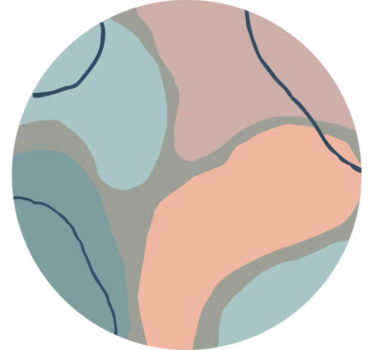 Raambekleding slaapkamer abstracte geometrische vormen - TenStickers