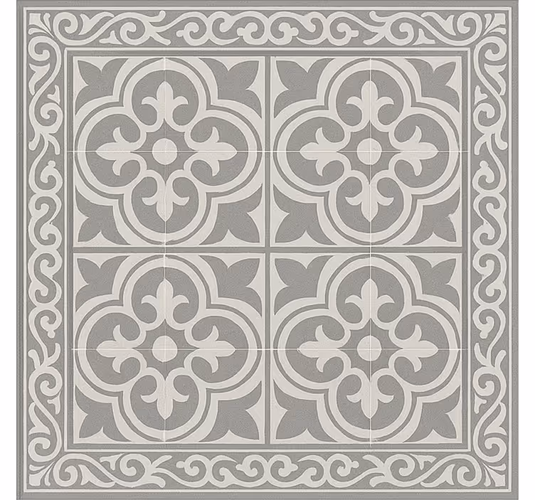Raambekleding slaapkamer elegante grijze tegels - TenStickers