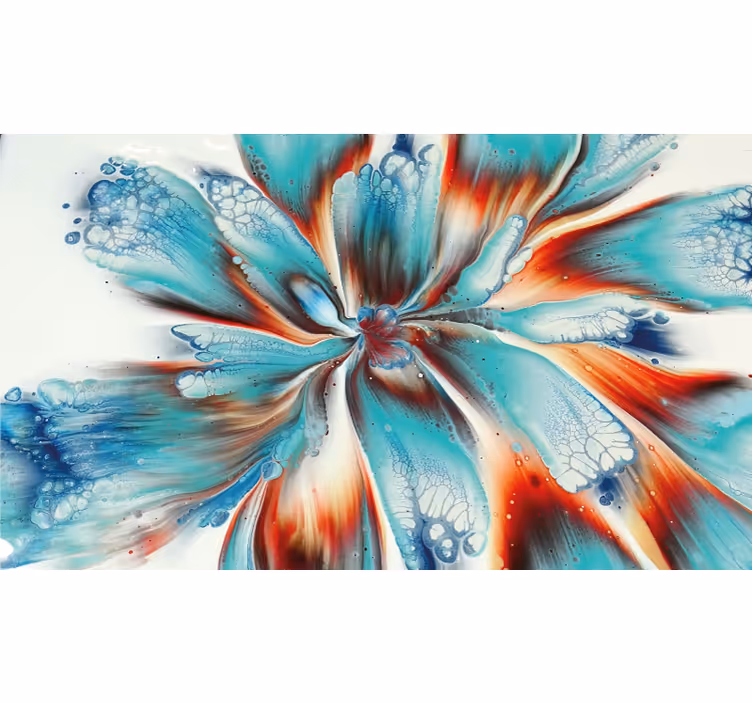 Raambekleding slaapkamer moderne kunst kleurrijke bloemen - TenStickers
