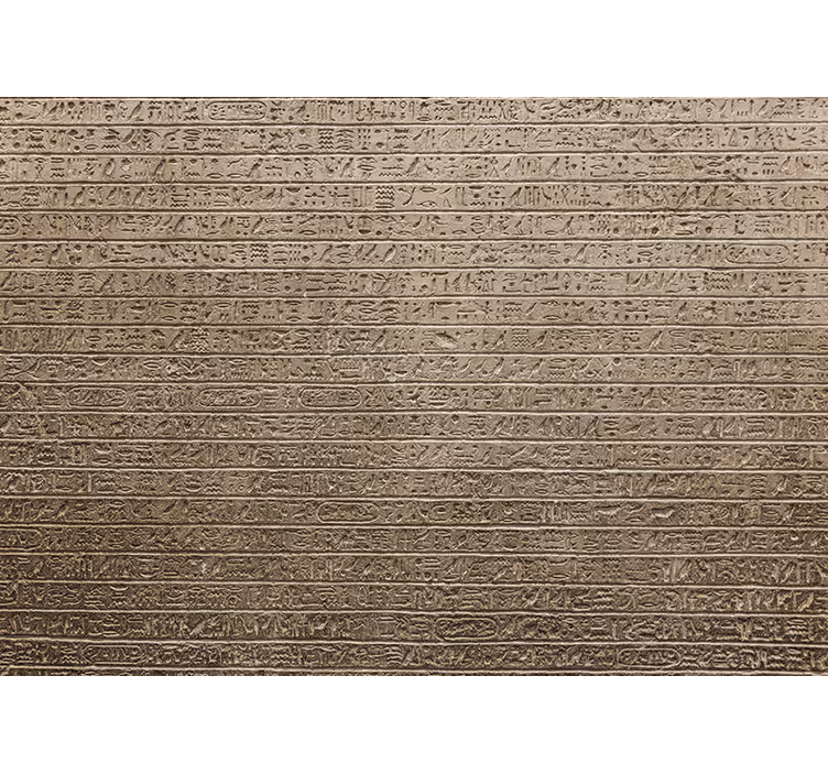 Rolgordijn beige egyptisch hiërogliefenpatroon - TenStickers