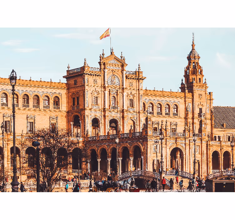 Raambekleding slaapkamer sunny plaza spanje sevilla - TenStickers