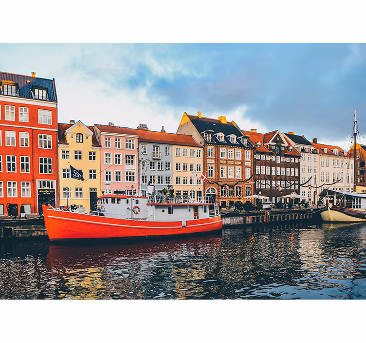 Raambekleding slaapkamer de mooie en kleurrijke nyhavn - TenStickers