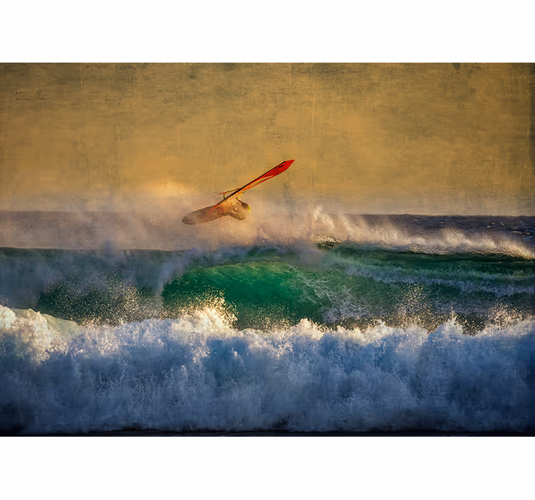 Raambekleding slaapkamer windsurf olas - TenStickers
