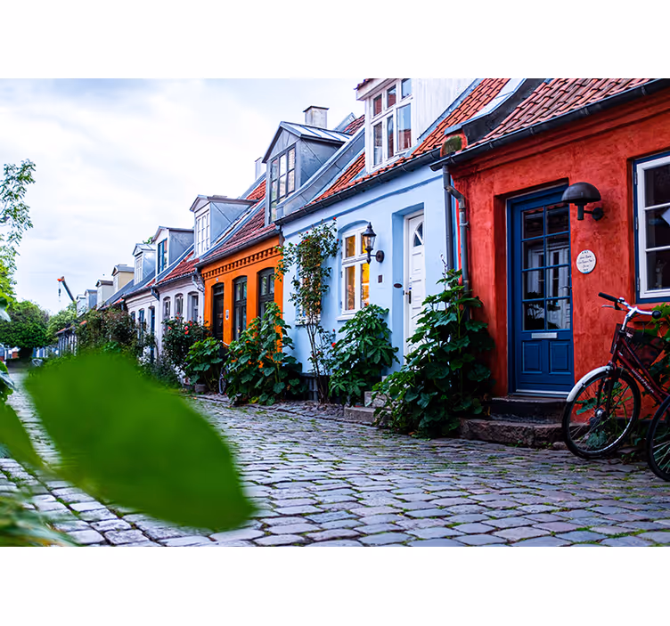 Raambekleding slaapkamer de oude stad in aarhus - TenStickers