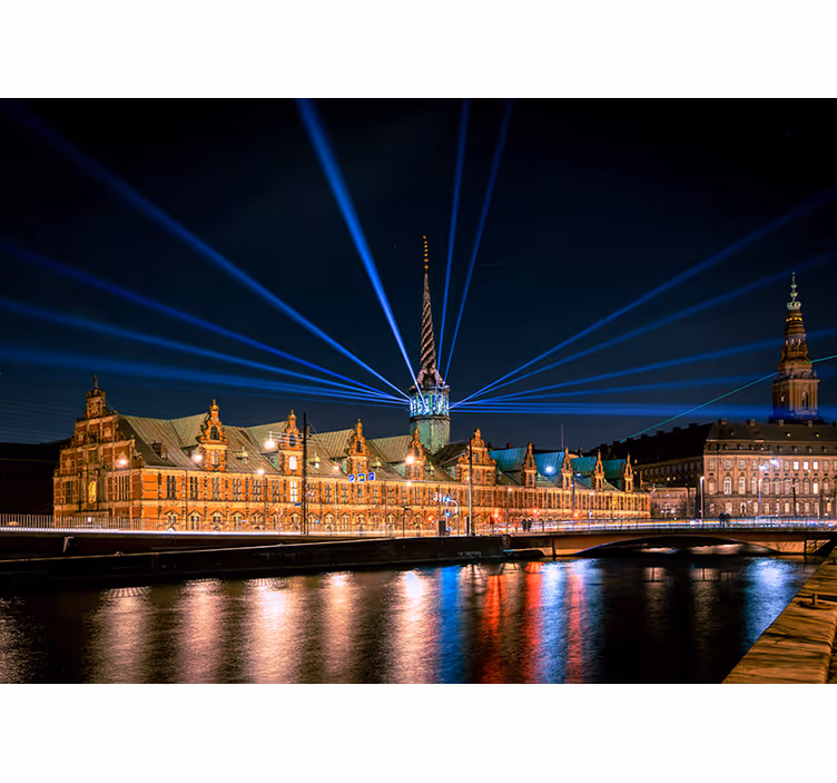 Raambekleding slaapkamer copenhagen tivoli 's nachts - TenStickers