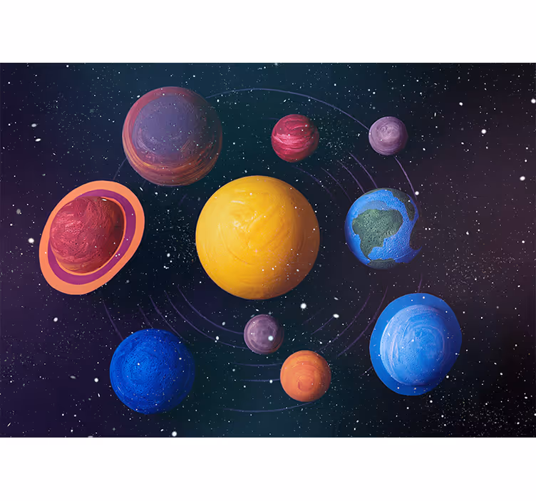Raambekleding slaapkamer mogelijkheden van exoplaneten - TenStickers