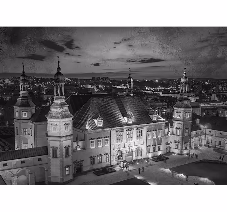 Raambekleding slaapkamer kielce in de nacht - TenStickers