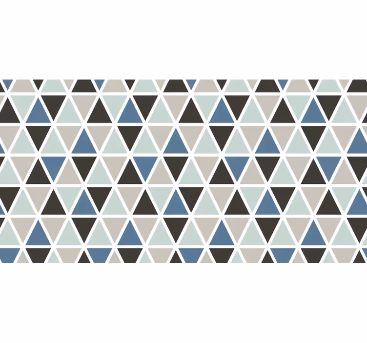 Rolgordijn grijs geometrisch patroon blauw en grijs - TenStickers